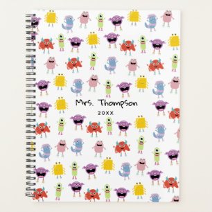 Schattigee Kleurrijke Monsters Grappige Kinder Pat Planner
