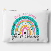 Schattigee Kleurrijke Rainbow Teacher Appreciation Etui (Voorkant)