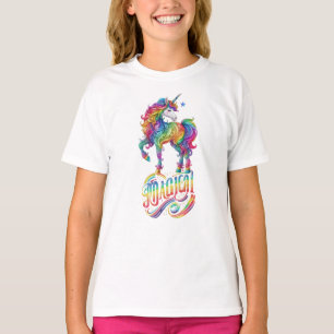 Schattigee, kleurrijke regenboog eenhoorn t-shirt