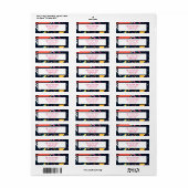 Schattigee, kleurrijke retro 80s afstuderen uitnod etiket (Full Sheet)