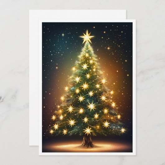 Schattigee kleurrijke rustieke vrolijke kerst feestdagenkaart (Voorkant / Achterkant)