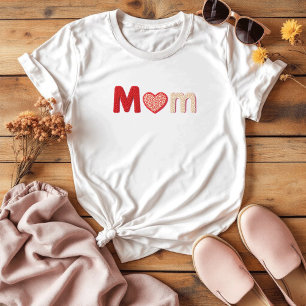 Schattigee kleurrijke sentimentele Moederdag T-shirt