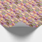 Schattigee & kleurrijke theekoeken geïllustreerd p cadeaupapier (Hoek)