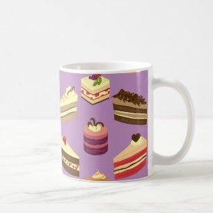 Schattigee & kleurrijke theekoeken geïllustreerd p koffiemok