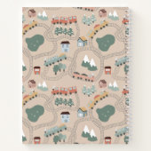 Schattigee kleurrijke treinsporen Kinder schetsboe Notitieboek (Achterkant)