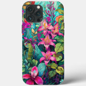 Schattigee kleurrijke tropische Hawaïaanse tuin nr Case-Mate iPhone Case (Achterkant)