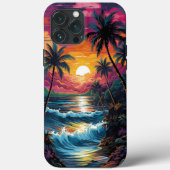 Schattigee Kleurrijke Tropische Hawaïaanse Zonsond Case-Mate iPhone Case (Achterkant)