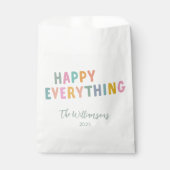 Schattigee kleurrijke typografie Happy Everything Bedankzakje (Voorkant)