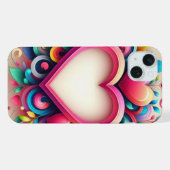 Schattigee kleurrijke Valentijnsdag iPhone / iPad  iPhone Hoesje (Achterkant horizontaal)