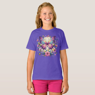 Schattigee, kleurrijke vlinder t-shirt