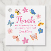 Schattigee kleurrijke vlinders Verjaardag Dank u Bedankjes Labels (Voorkant)