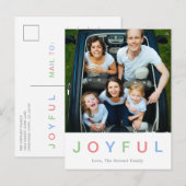 Schattigee kleurrijke vrolijke foto Modern Feestdagenkaart (Voorkant / Achterkant)