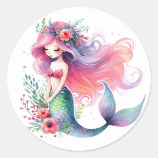 Schattigee Kleurrijke Zeemeermin Stickers