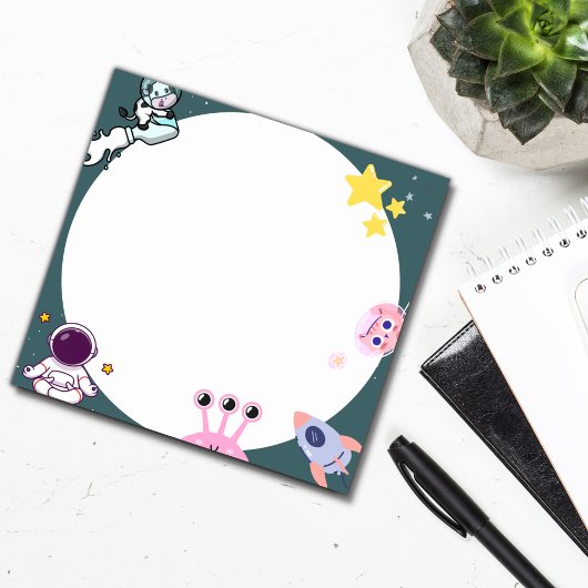 Schattigee kleverige notities met een ruimtethema  post-it® notes