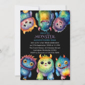 Schattigee Knuffelige Kleurrijke Kleine Monsters K Kaart (Voorkant)