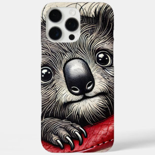 Schattigee Koala Beer illustratie met levendige kl iPhone 16 Pro Max Hoesje
