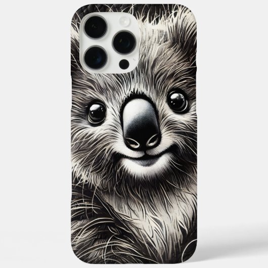 Schattigee Koala Beer Illustratie op getextureerd  Case-Mate iPhone Case (Achterkant)