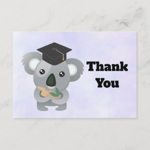 Schattigee Koala Beer in Graduation Cap Dank u Bedankkaart