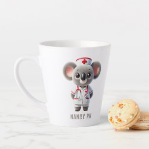 Schattigee Koala Beer Nurse gepersonaliseerd Latte Mok