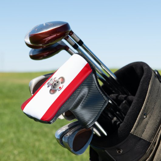 Schattigee Koala Beer Nurse met rode stethoscoop Golfheadcover (Insitu)