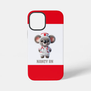 Schattigee Koala Beer Nurse met rode stethoscoop iPhone 12 Mini Hoesje