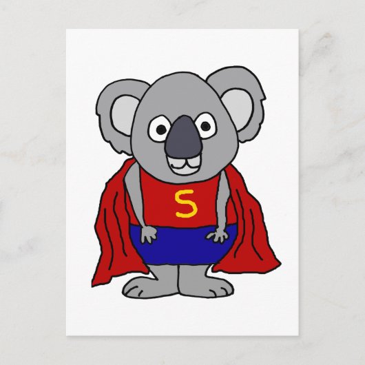 Schattigee Koala Beer Superhero Briefkaart (Voorkant)