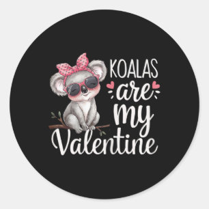 Schattigee Koala Beer Valentijn Design Koala's zij Ronde Sticker