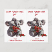 Schattigee Koala Beren Kind Valentijn Klaslokaal K Briefkaart (Voorkant)