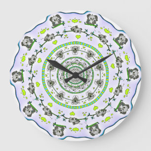 SCHATTIGEE KOALA DESIGN WANDKLOK GROTE KLOK
