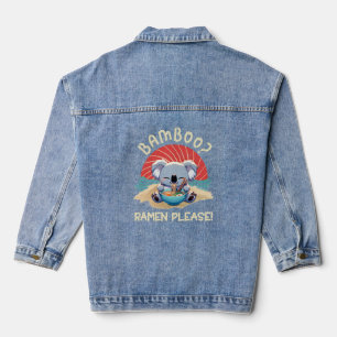 Schattigee Koala eten Ramen Sunshine Denim Jacket