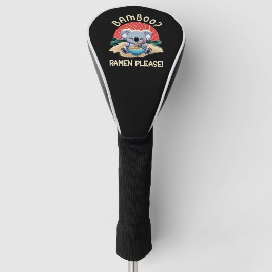 Schattigee Koala eten Ramen  Sunshine Golfheadcover (Voorkant)
