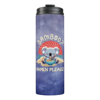Schattigee Koala eten Ramen  Sunshine Thermosbeker