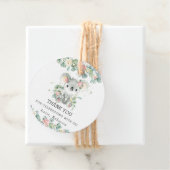 Schattigee Koala Eucalyptus Roze Bloemen Dank u Bedankjes Labels (In situ)