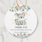 Schattigee Koala Eucalyptus Roze Bloemen Dank u Bedankjes Labels (Voorkant)