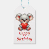 Schattigee Koala met hart Cadeaulabel (Voorkant)