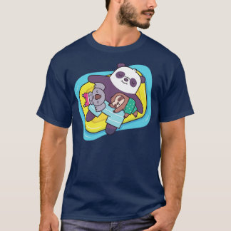 Schattigee Koala Sloth en Panda g op Zwembad Float T-shirt