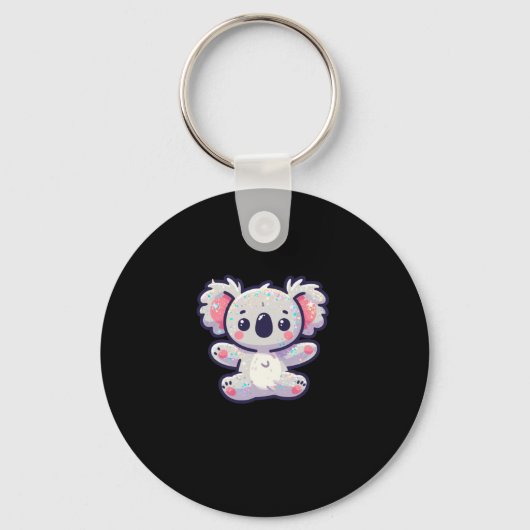 Schattigee Koala-Sticker Sleutelhanger (Voorkant)