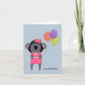 Schattigee Koala Verjaardag Kaart (Voorkant)