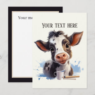 Schattigee koe elk doel Bericht toevoegen Notitiekaartje