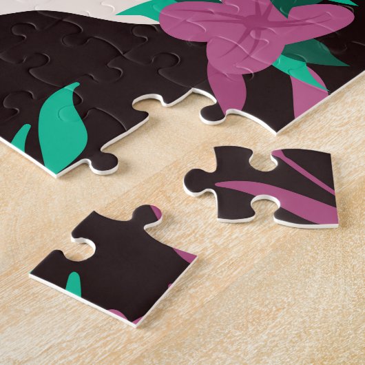 Schattigee Koe: kinderachtig patroon Legpuzzel (Zijkant)