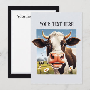 Schattigee koe liefhebbers bericht toevoegen elke notitiekaartje