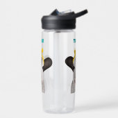 Schattigee Koe met boog gepersonaliseerd Waterfles (Links)