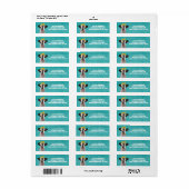 Schattigee Koe met boog retouradres Etiket (Full Sheet)