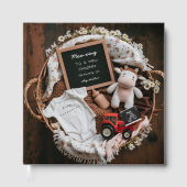 Schattigee koe Rustiek Boerderij Baby fotoboek aan Gastenboek (Voorkant)