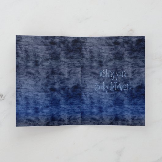 Schattigee Koe springt over de maan Halloween Kaart (Binnen)