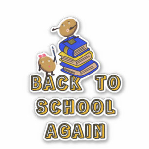 Schattigee koekjes terug naar school sticker