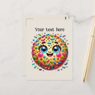 Schattigee koekjesliefhebbers passen briefkaart aa