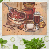 Schattigee koffie keuken decor theedoek (Gevouwen)