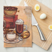 Schattigee koffie keuken decor theedoek (Quarter Fold)