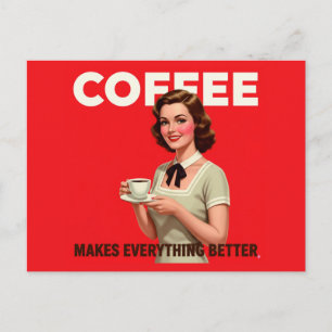 Schattigee koffie maakt alles beter briefkaart